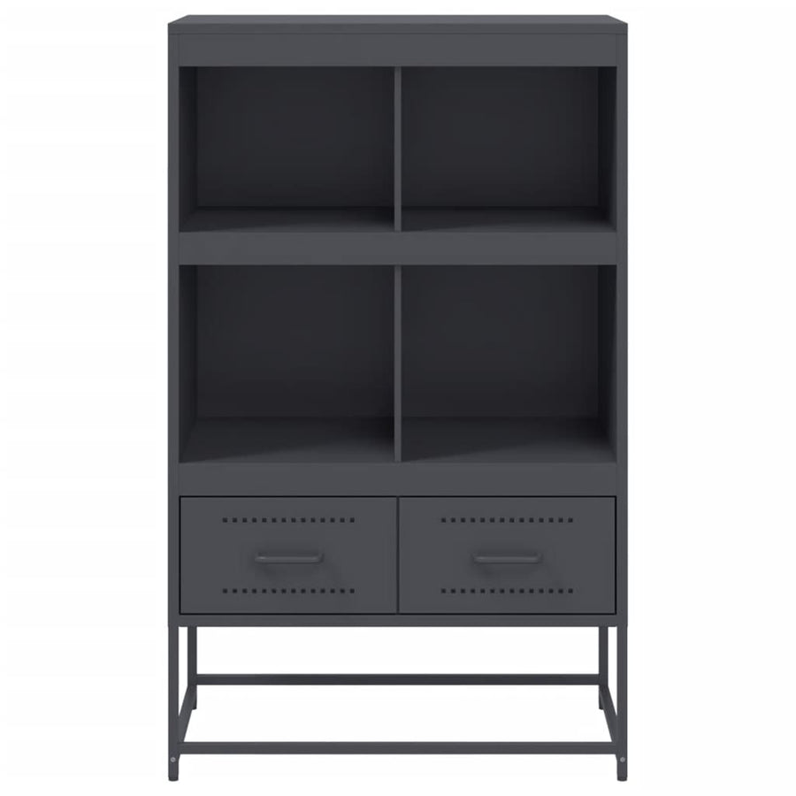 Hoge kast 68,5x39x111,5 cm koudgewalst staal antracietkleurig