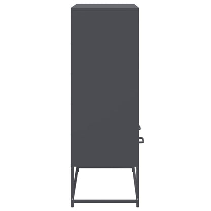 Hoge kast 68,5x39x111,5 cm koudgewalst staal antracietkleurig