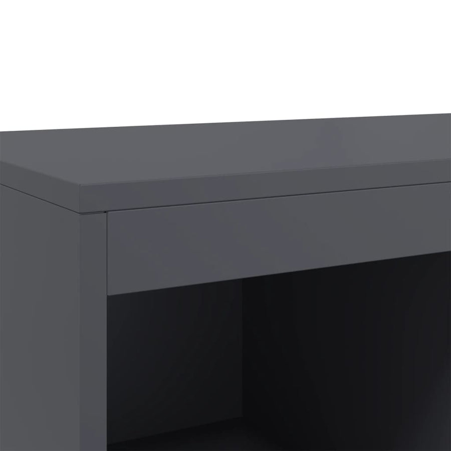 Hoge kast 68,5x39x111,5 cm koudgewalst staal antracietkleurig