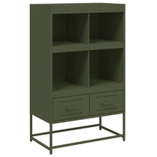 Dressoir 68,5x39x111,5 cm koudgewalst staal olijfgroen