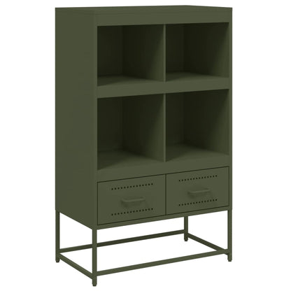 Dressoir 68,5x39x111,5 cm koudgewalst staal olijfgroen