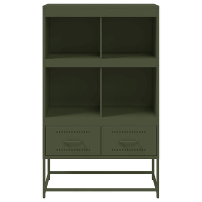 Dressoir 68,5x39x111,5 cm koudgewalst staal olijfgroen