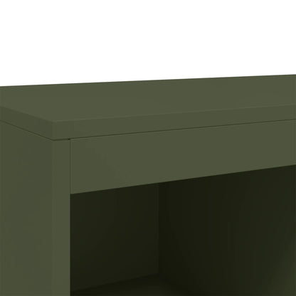 Dressoir 68,5x39x111,5 cm koudgewalst staal olijfgroen