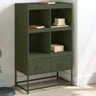 Tall cabinet 68x39x111.5 cm steel olive green