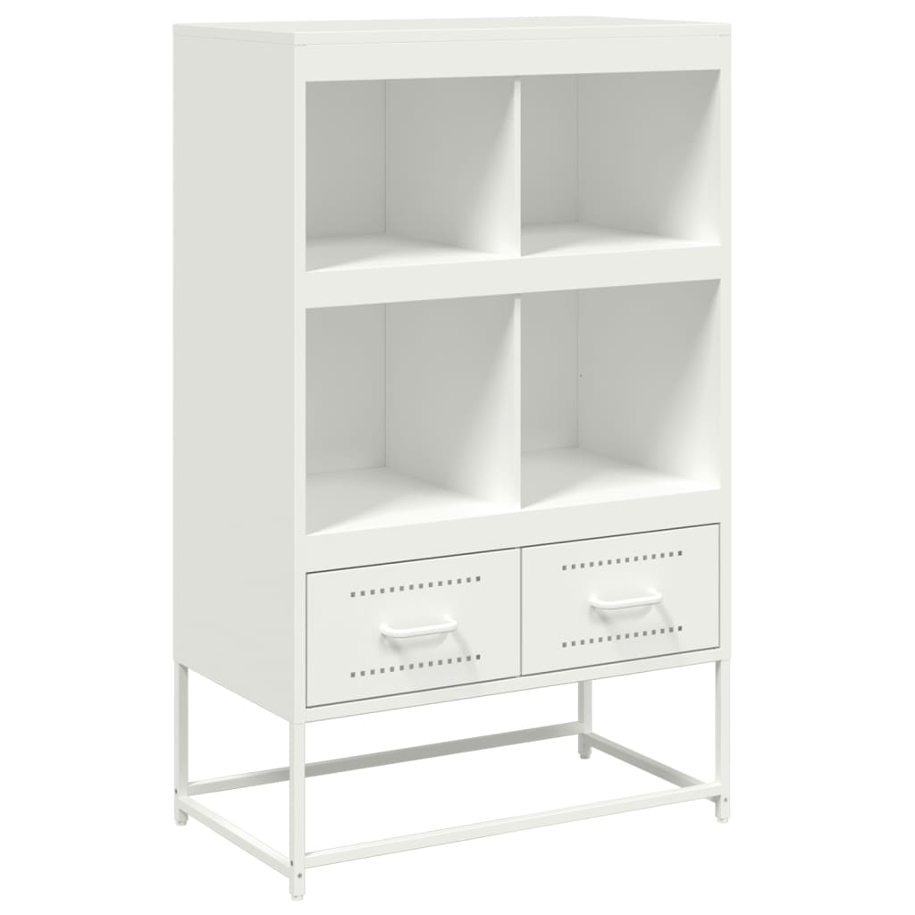 Hoge kast 68,5x39x111,5 cm koudgewalst staal wit