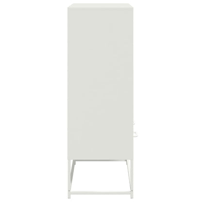 Hoge kast 68,5x39x111,5 cm koudgewalst staal wit