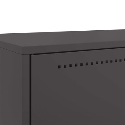 Hoge kast 68x39x111,5 cm koudgewalst staal zwart