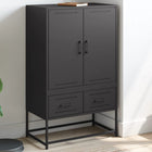 Tall cabinet 68x39x111.5 cm steel black
