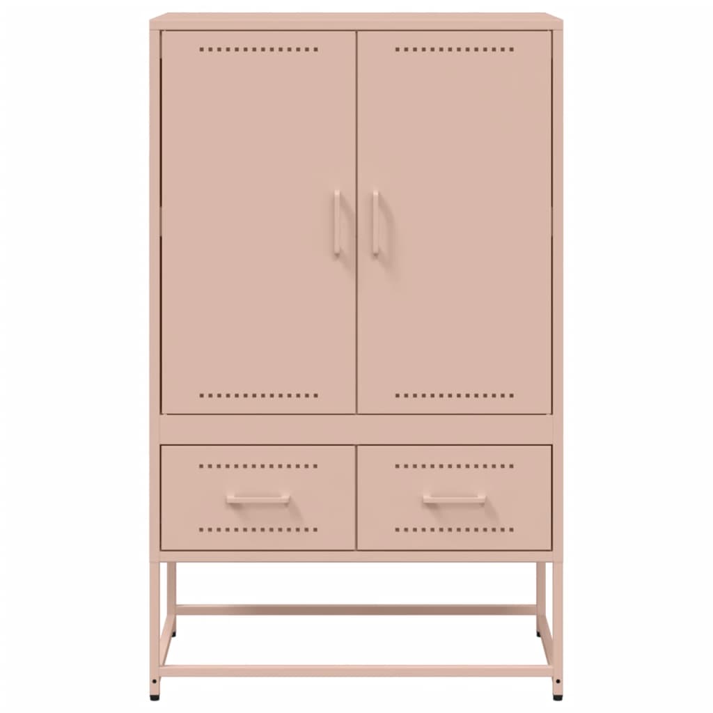 Hoge kast 68x39x111,5 cm koudgewalst staal roze