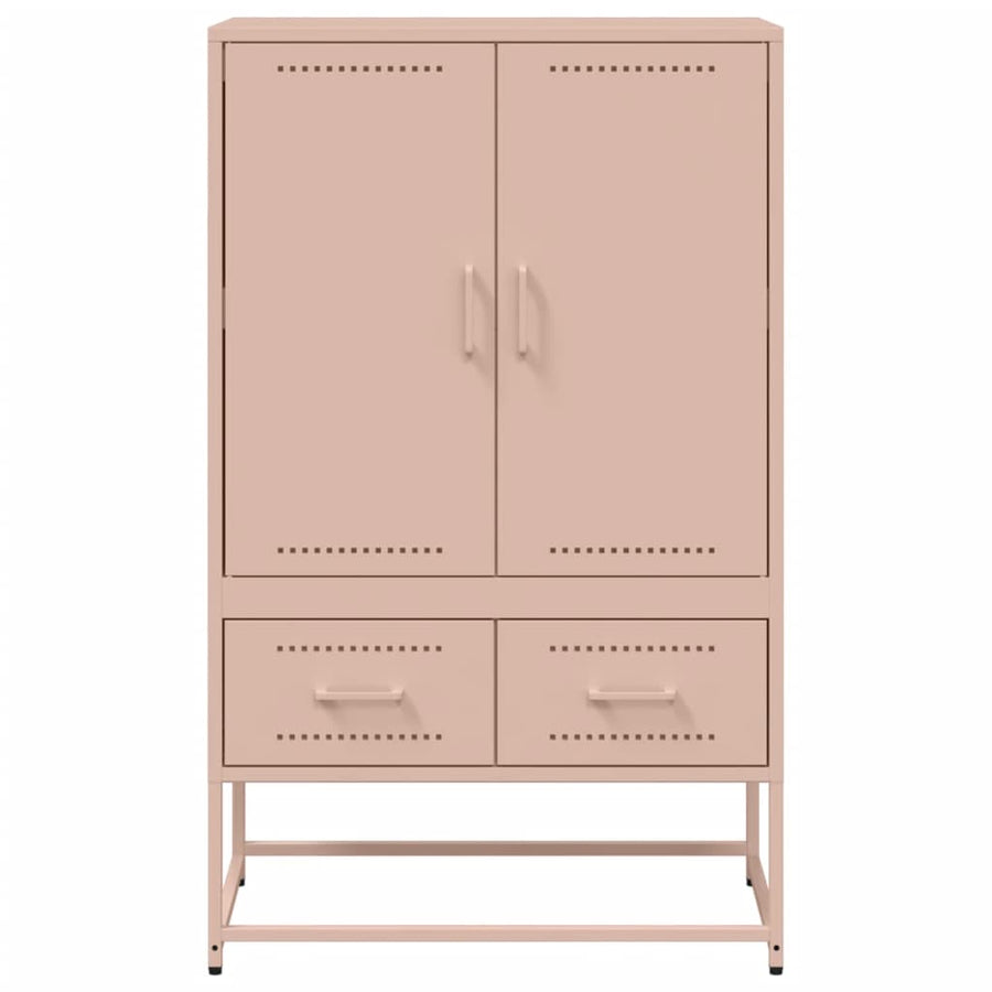 Hoge kast 68x39x111,5 cm koudgewalst staal roze