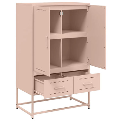 Hoge kast 68x39x111,5 cm koudgewalst staal roze