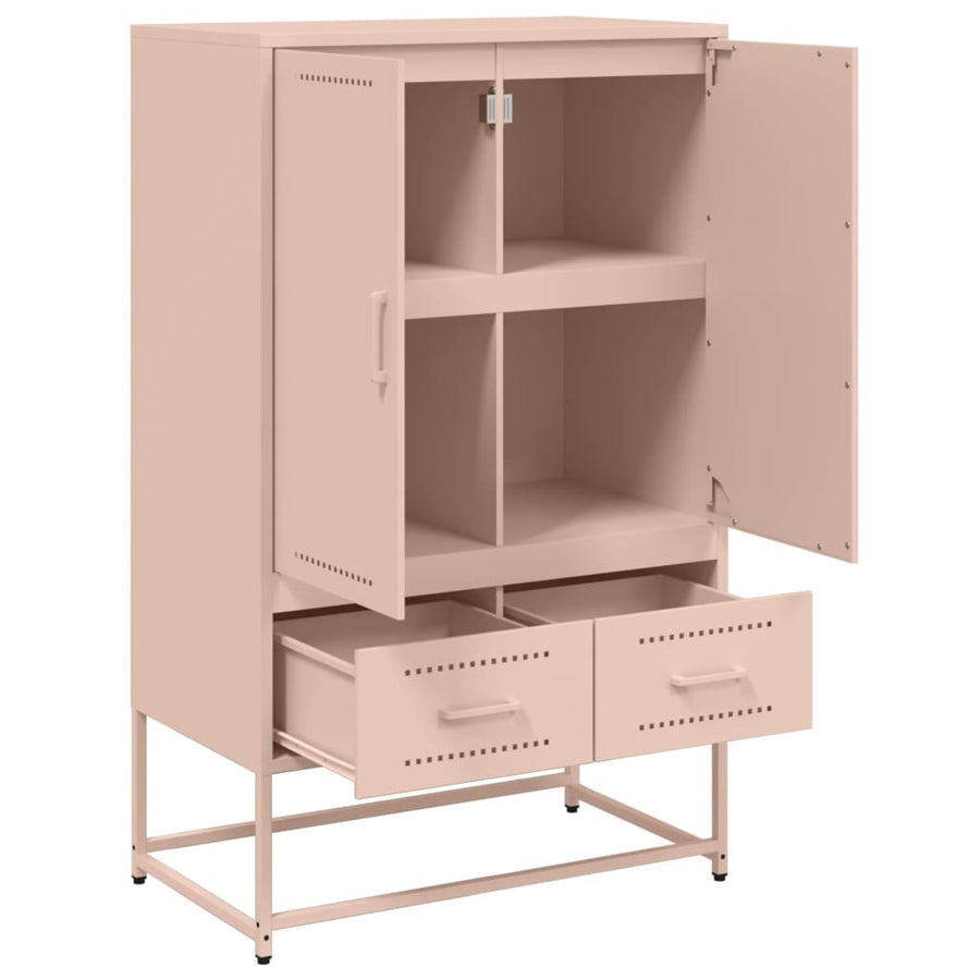 Hoge kast 68x39x111,5 cm koudgewalst staal roze