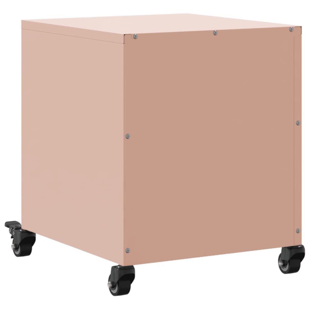 Nachtkastjes 2 st 36x39x43,5 cm staal roze