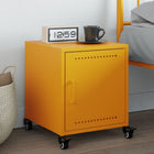 Nightstand 36x39x43.5 cm steel mustard yellow