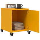 Bedside tables 2 pcs 36x39x43.5 cm steel mustard yellow