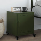 Bedside table 36x39x43.5 cm steel olive green