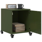 Bedside tables 2 pcs 36x39x43.5 cm steel olive green
