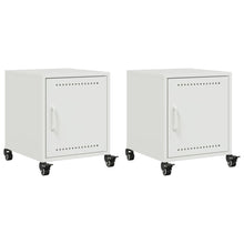 Nachtkastjes 2 st 36x39x43,5 cm staal wit