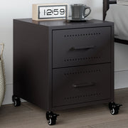 Bedside table 36x39x43.5 cm steel black