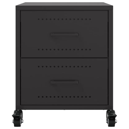 Nachtkastjes 2 st 36x39x43,5 cm staal zwart