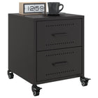Bedside tables 2 pcs 36x39x43.5 cm steel black