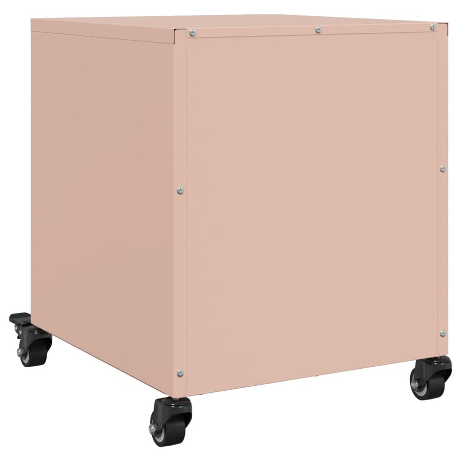 Nachtkastjes 2 st 36x39x43,5 cm staal roze