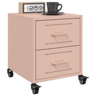 Nightstands 2 pcs 36x39x43.5 cm steel pink