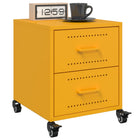 Bedside tables 2 pcs 36x39x43.5 cm steel mustard yellow