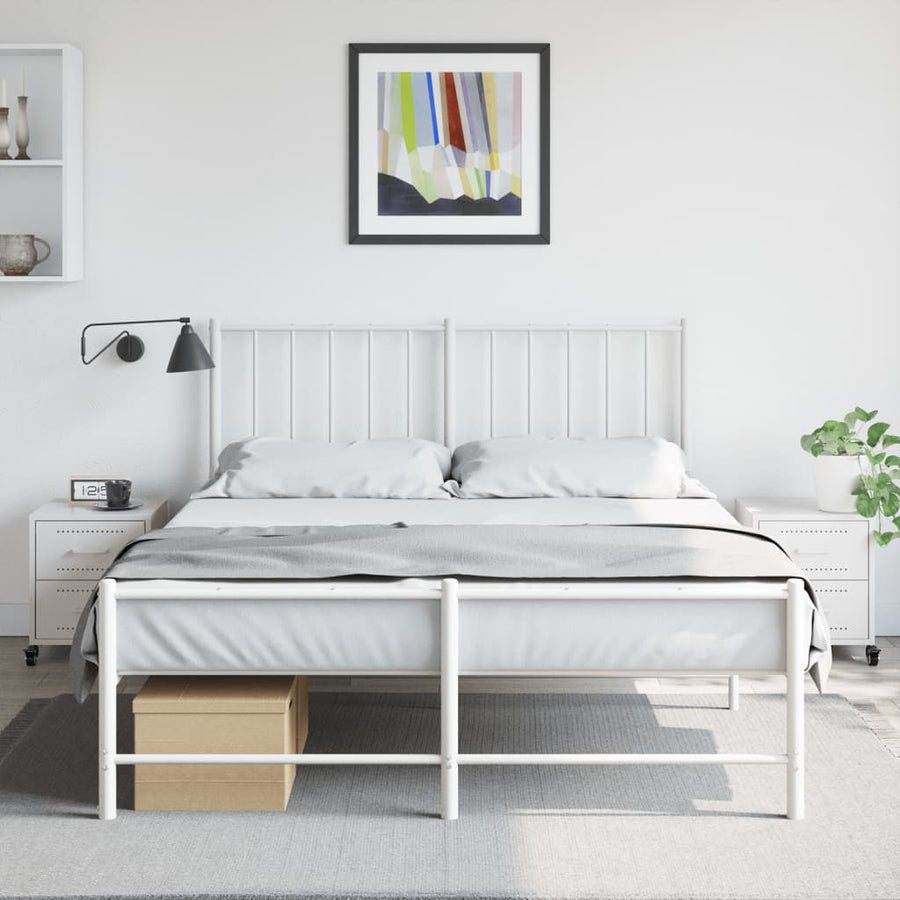 Nachtkastjes 2 st 36x39x43,5 cm staal wit