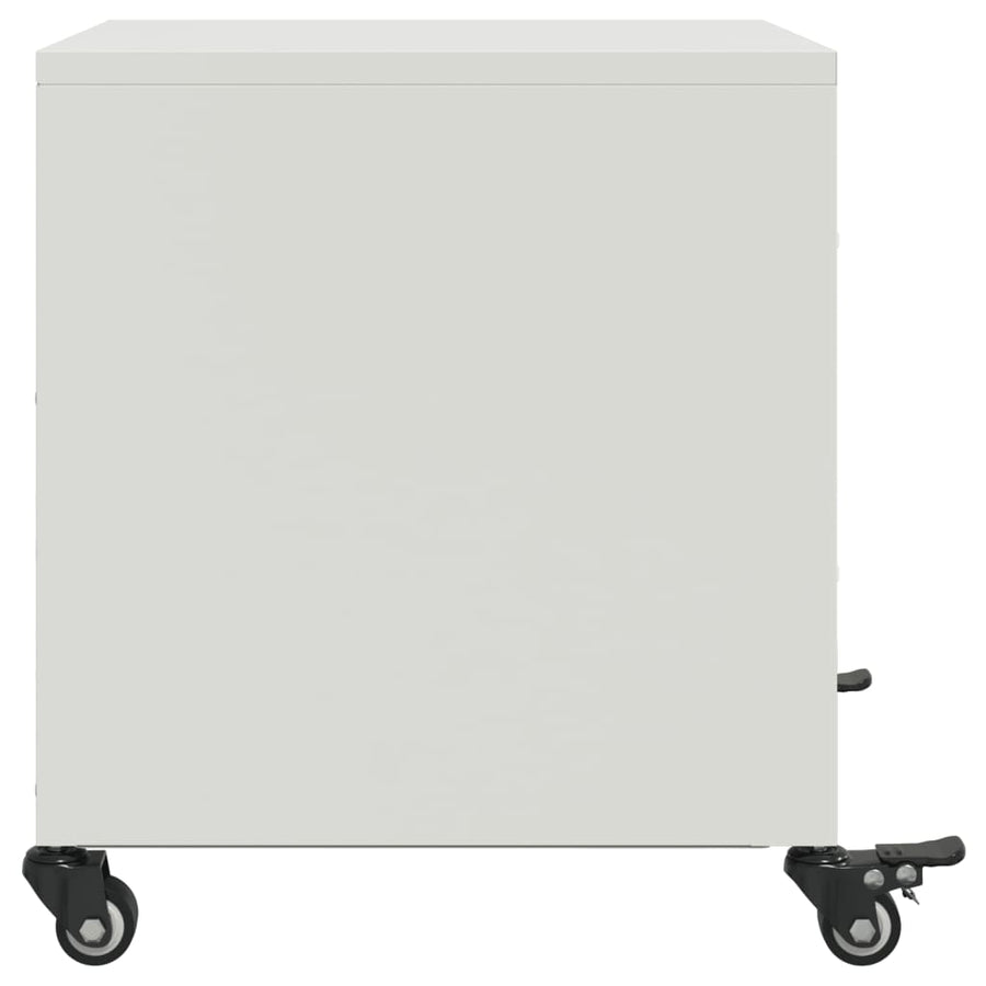 Nachtkastjes 2 st 36x39x43,5 cm staal wit