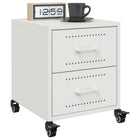 Bedside tables 2 pcs 36x39x43.5 cm steel white