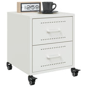 Nachtkastjes 2 stuks 36x39x43,5 cm staal wit