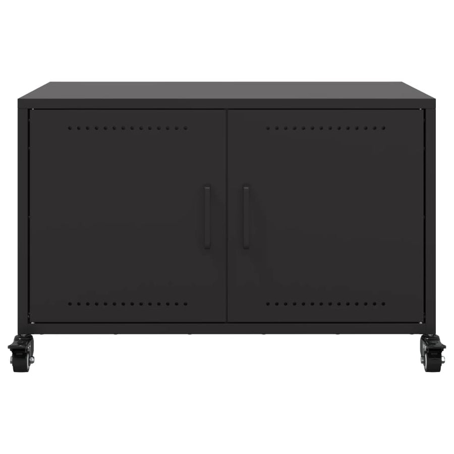 Tv-meubel 68x39x43,5 cm koudgewalst staal zwart