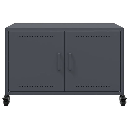 Tv-meubel 68x39x43,5 cm koudgewalst staal antracietkleurig
