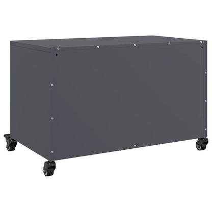 Tv-meubel 68x39x43,5 cm koudgewalst staal antracietkleurig