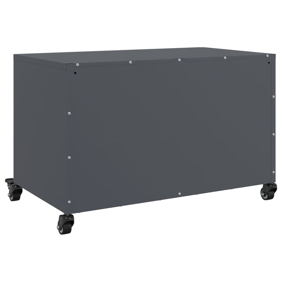 Tv-meubel 68x39x43,5 cm koudgewalst staal antracietkleurig