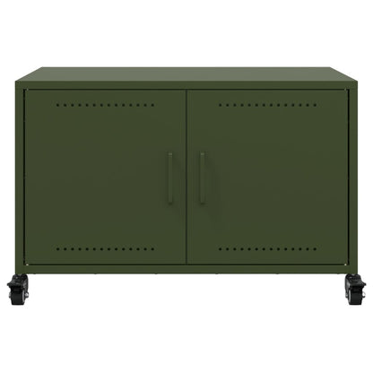 Tv-meubel 68x39x43,5 cm staal olijfgroen
