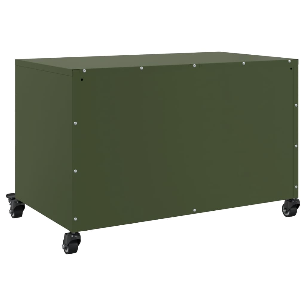 Tv-meubel 68x39x43,5 cm staal olijfgroen