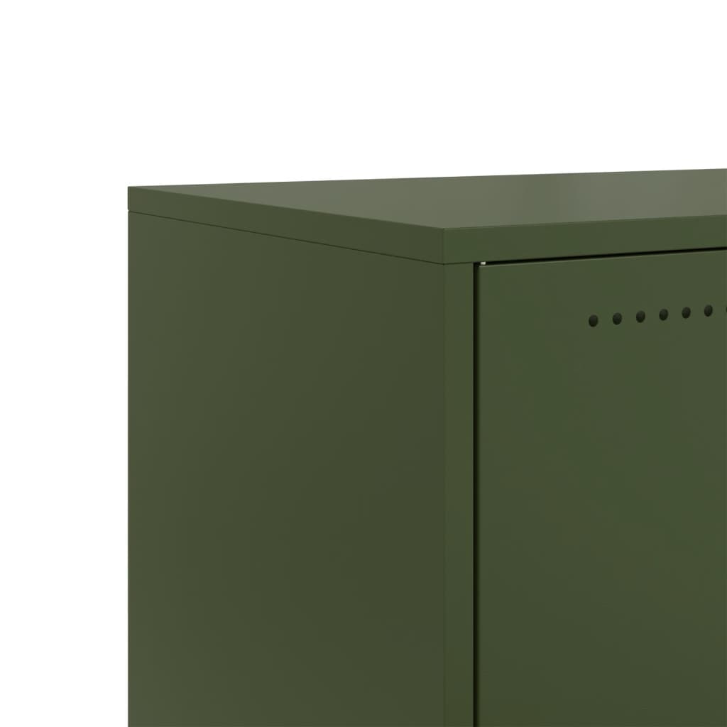 Tv-meubel 68x39x43,5 cm staal olijfgroen