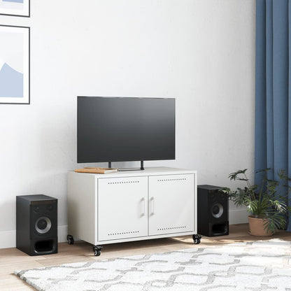 Tv-meubel 68x39x43,5 cm staal wit