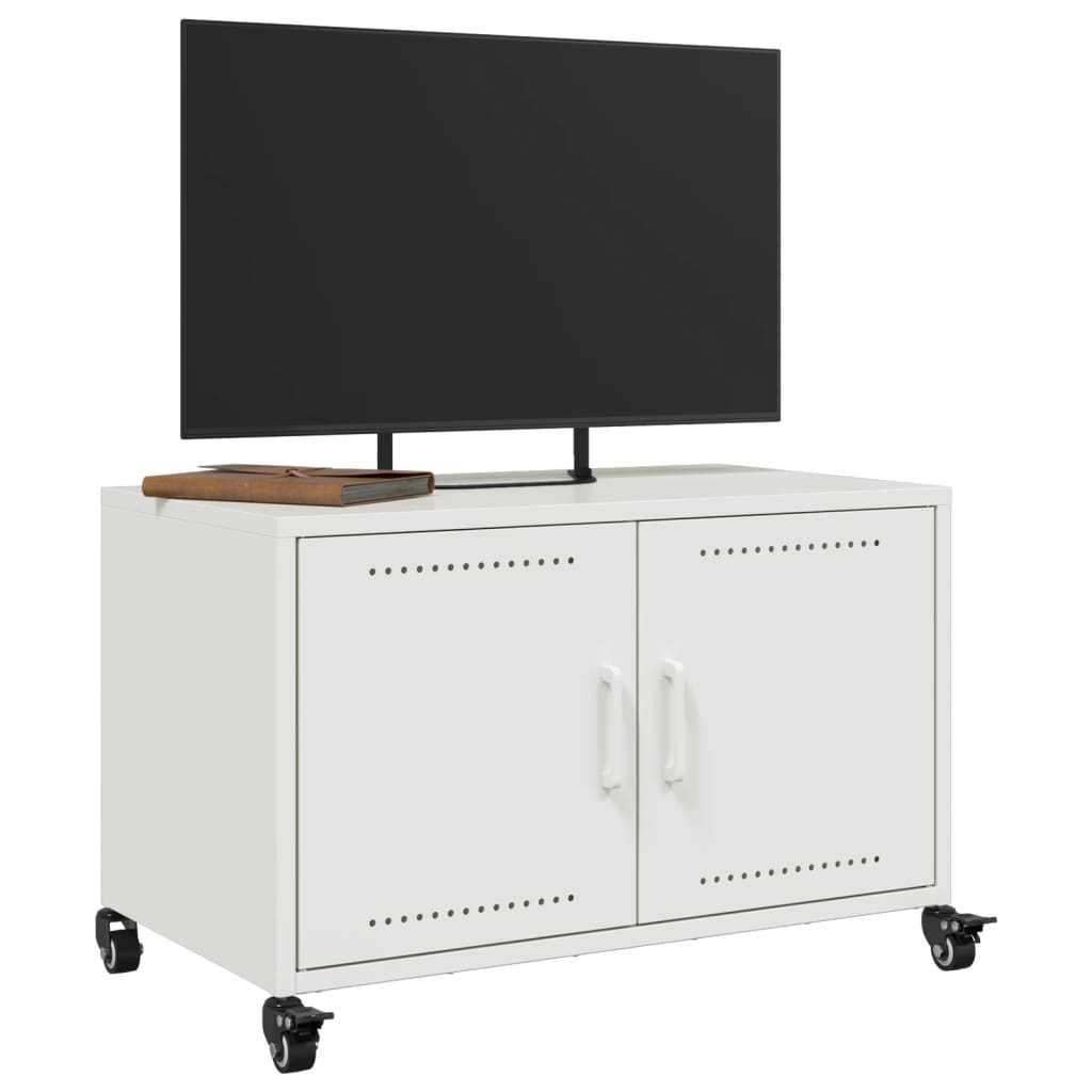 Tv-meubel 68x39x43,5 cm staal wit