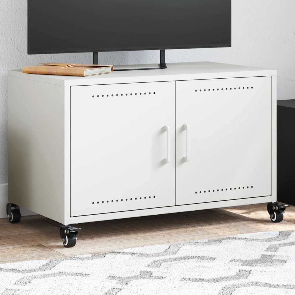 Tv-meubel 68x39x43,5 cm staal wit