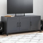 Tv-meubel 100,5x39x43,5 cm staal antraciet