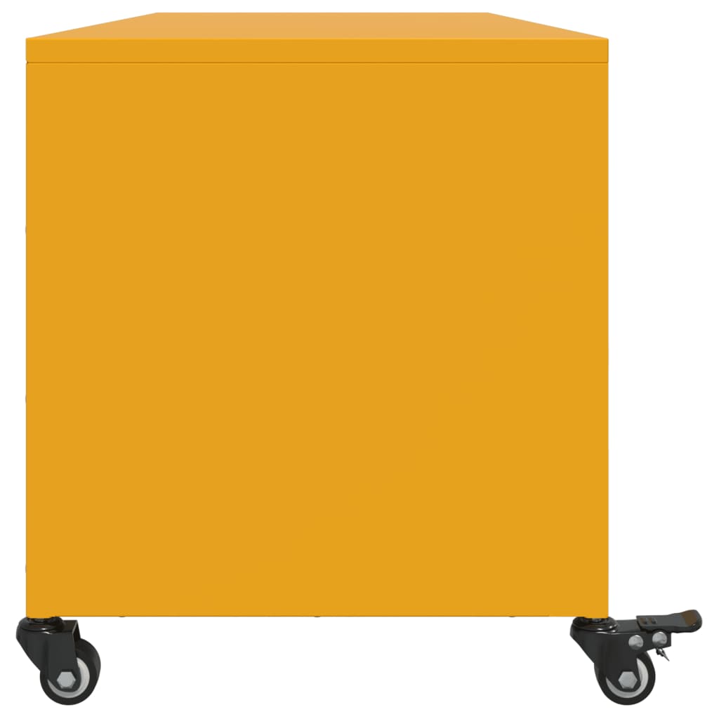 Tv-meubel 100,5x39x43,5 cm koudgewalst staal mosterdgeel