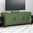 TV cabinet 100.5x39x43.5 cm steel olive green