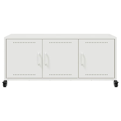Tv-meubel 100,5x39x43,5 cm koudgewalst staal wit