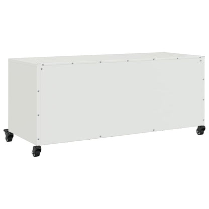 Tv-meubel 100,5x39x43,5 cm koudgewalst staal wit