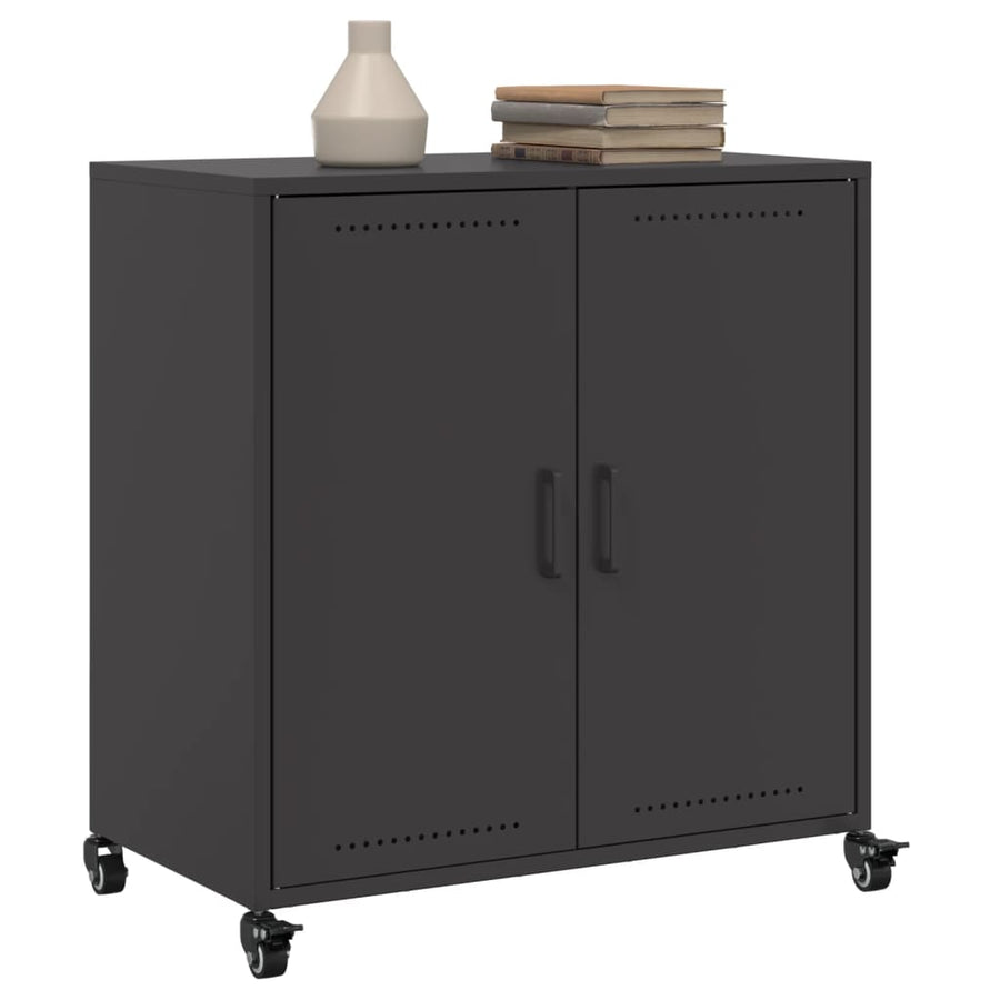 Dressoir 68,5x39x72 cm koudgewalst staal zwart