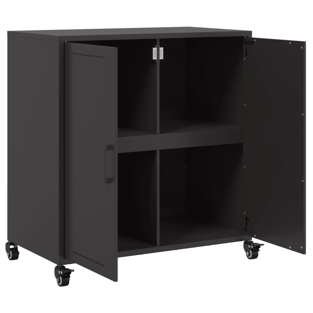 Dressoir 68,5x39x72 cm koudgewalst staal zwart