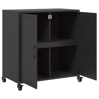Dressoir 68,5x39x72 cm koudgewalst staal zwart